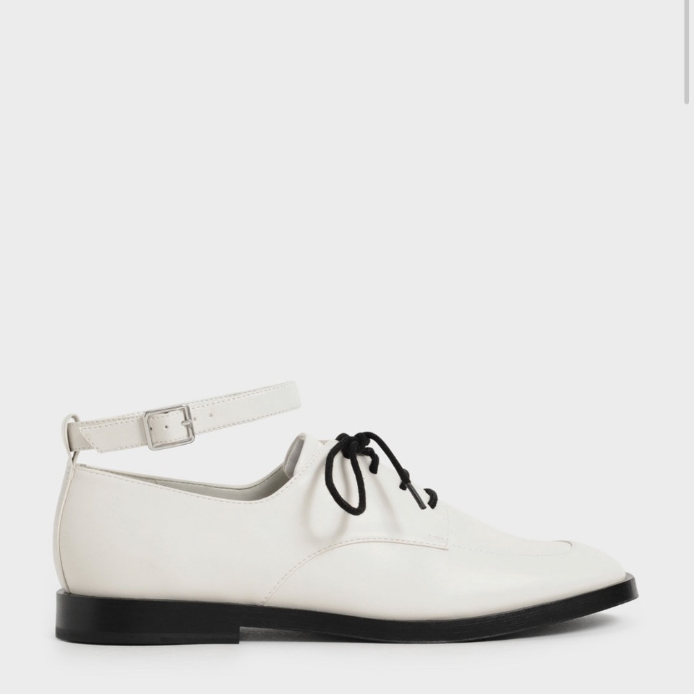 Ankle Strap Derby Shoes - Chalk - Picture 4 of 5